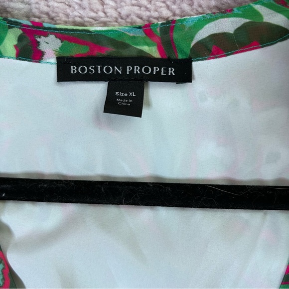 NWT Boston Proper Palma De Scrolls Ruffle Tiered Floral Green Maxi Dress XL - Picture 4 of 14